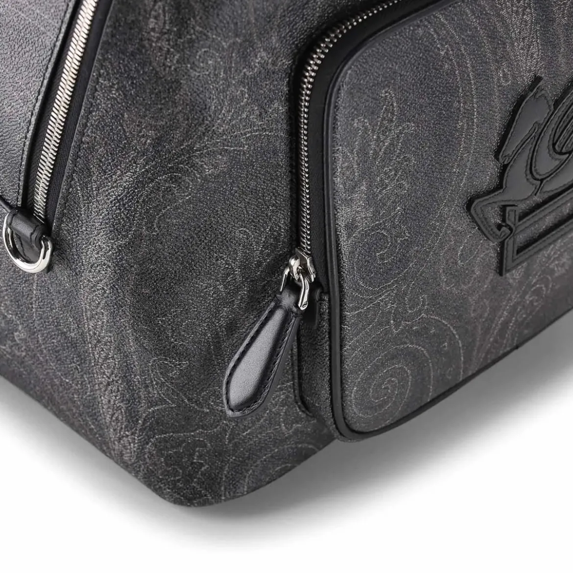 Etro Rucksack mit Paisley-Muster schwarz Rucksack