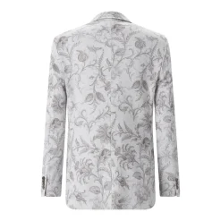 Etro Sakko mit floralem Muster grau Anzugjacke