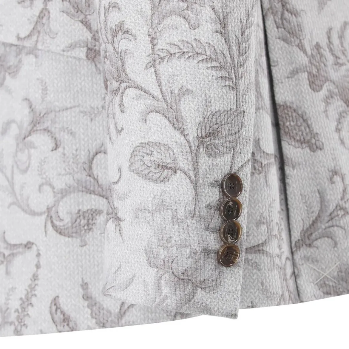 Etro Sakko mit floralem Muster grau Anzugjacke