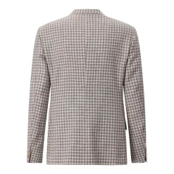 Etro Sakko mit Hahnentrittmuster beige Anzugjacke