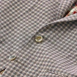 Etro Sakko mit Hahnentrittmuster beige Anzugjacke