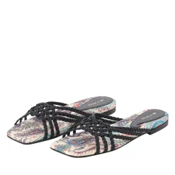 Etro Sandalen aus Leder schwarz Slides