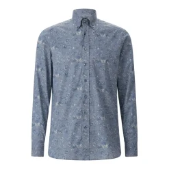 Etro Slim-Fit Hemd aus Baumwoll-Mix blau Hemd