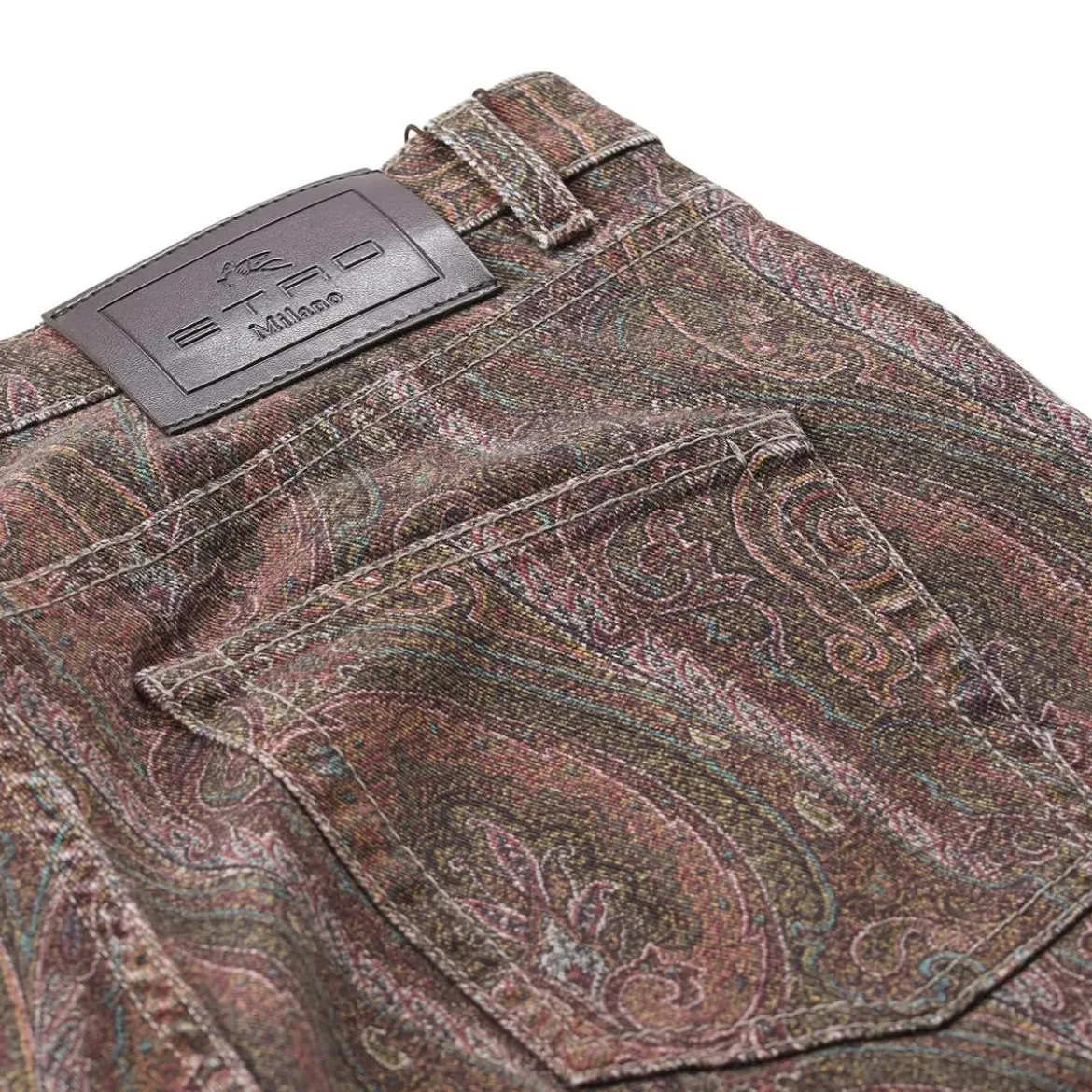Etro Straight-Fit Jeans mit Paisley Muster braun Hose