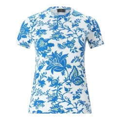Etro T-Shirt mit floralem Muster blau T-Shirt