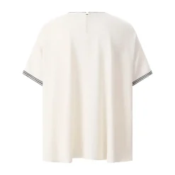 Fabiana Filippi Blusenshirt aus Seiden-Mix weiß T-Shirt