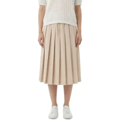 Fabiana Filippi Plissierter Midirock beige Midirock