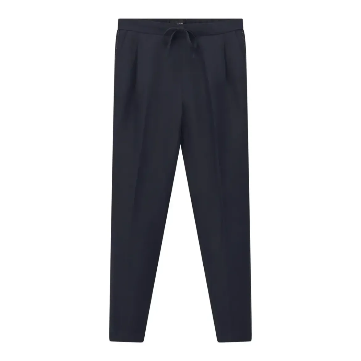 Fabiana Filippi Stoffhose aus Leinenmix dunkelblau Stoffhose