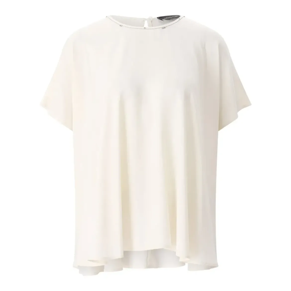 Fabiana Filippi T-Shirt mit Glitzerdetails weiß T-Shirt