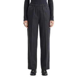 Fabiana Filippi Weite Stoffhose Trevi dunkelblau Stoffhose