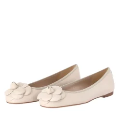 Fabio Rusconi Ballerinas Camelia aus Leder weiß Schnürschuhe