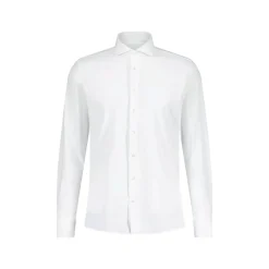 fakts Slim-Fit Hemd aus Jersey Weiß Hemd