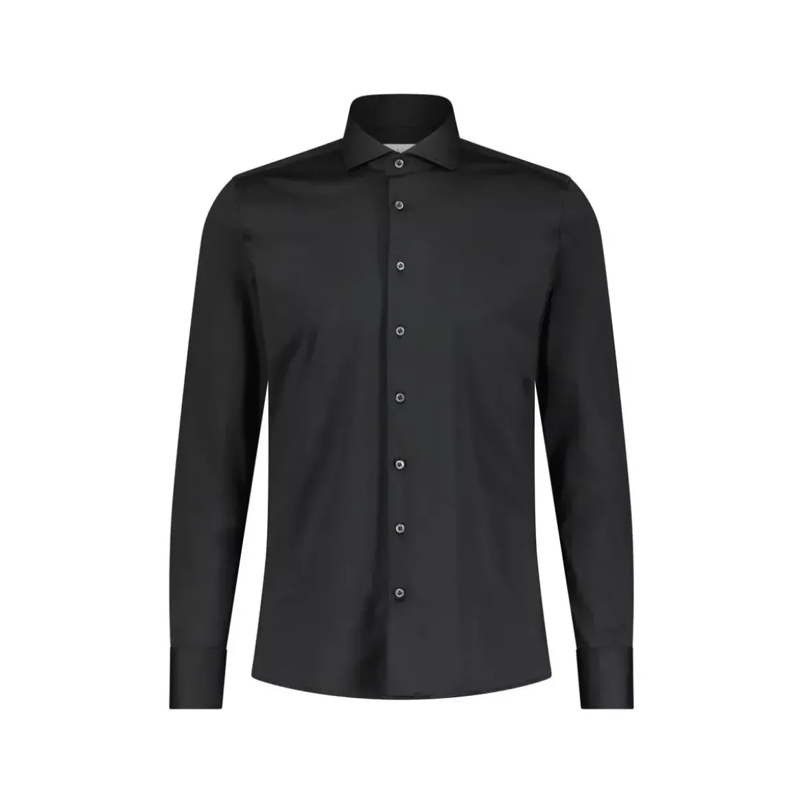 fakts Slim-Fit Hemd aus Jersey Schwarz Hemd