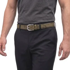 Fausto Colato Gürtel aus Leder grün Gürtel