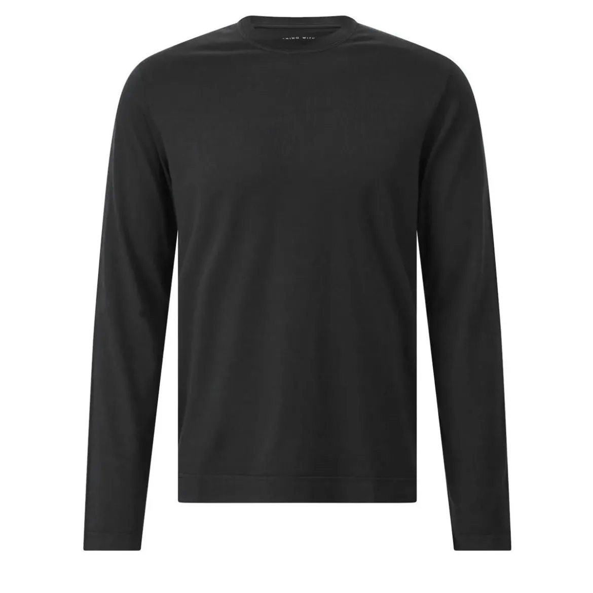 Fedeli Langarmshirt aus Baumwolle Schwarz Longsleeve