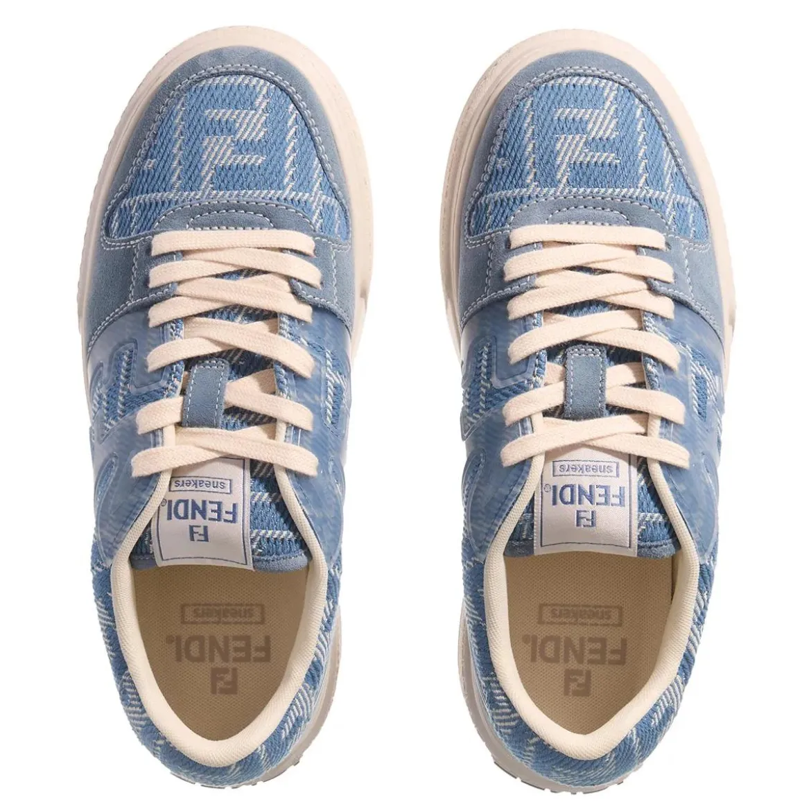 Fendi Low Top Sneaker BLue Plateau-Sneaker