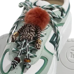 Fendi Match Platform Sneakers Green Plateau-Sneaker