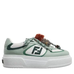 Fendi Match Platform Sneakers Green Plateau-Sneaker