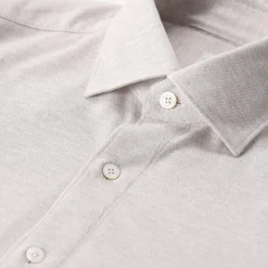 Finamore Hemd Luigi aus Baumwolle & Kaschmir beige Hemd