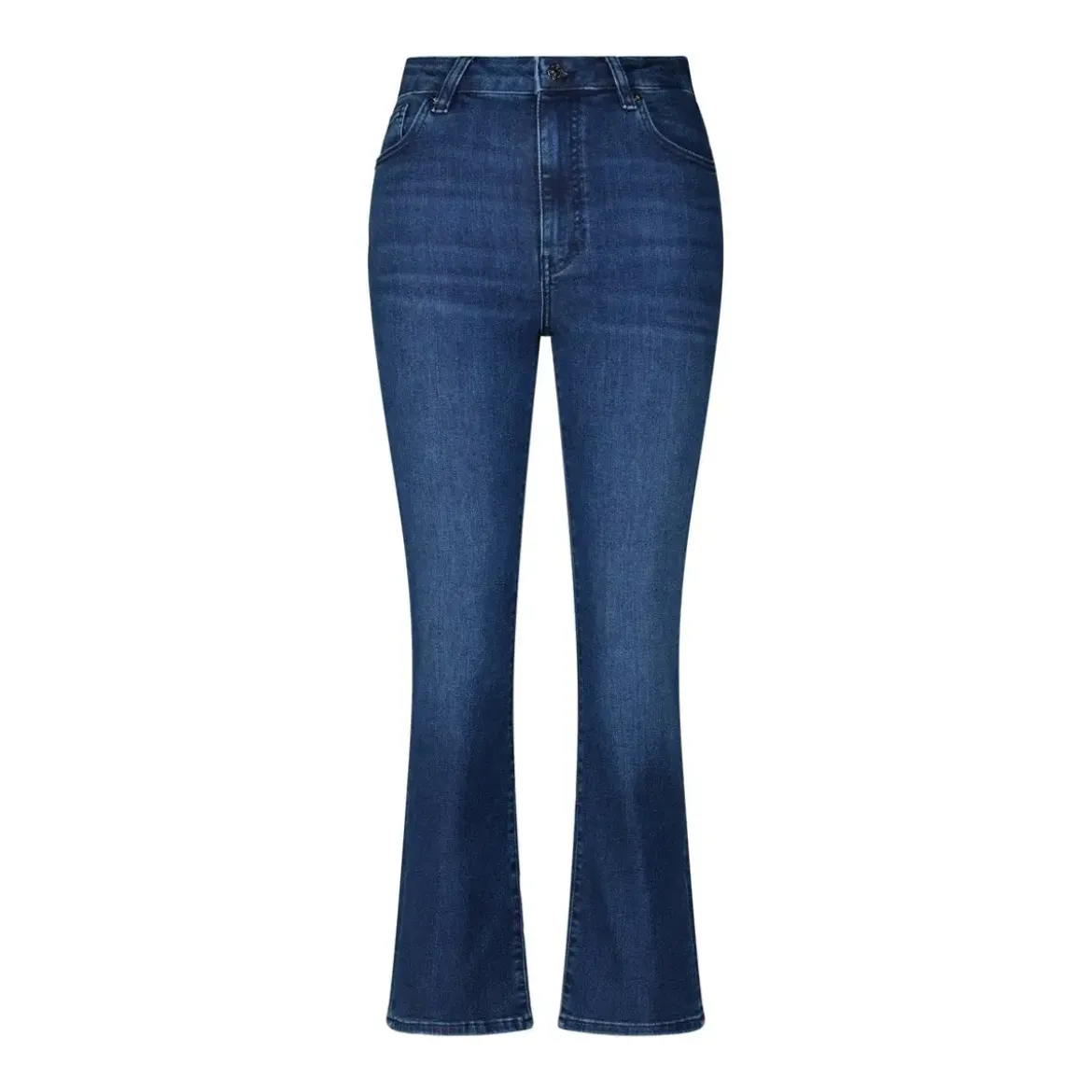 FRAME Bootcut Jeans The Reboot Crop Blau Bootcut-Jeans