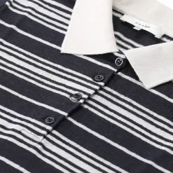FRAME Gestreiftes Poloshirt dunkelblau Poloshirt