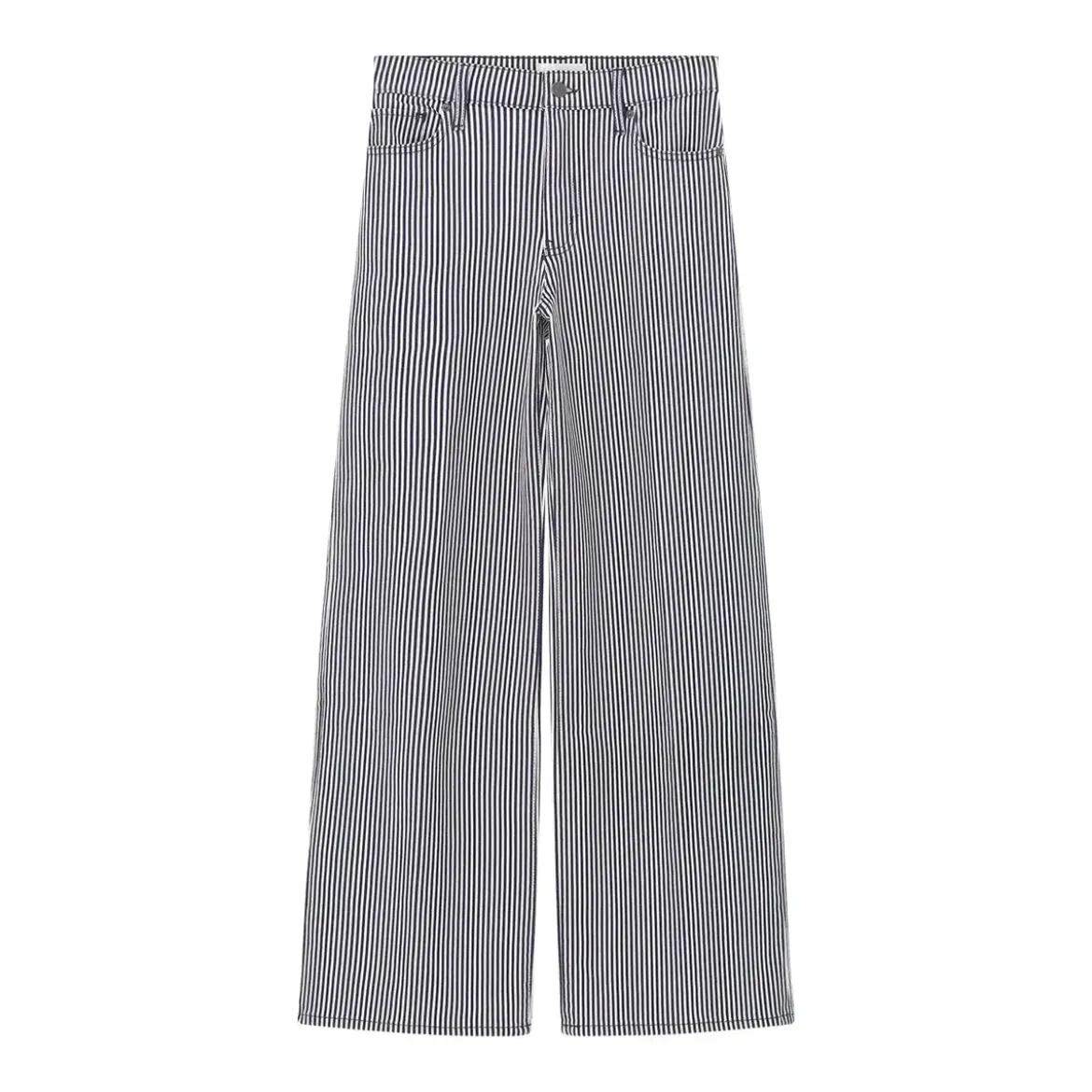 FRAME Gestreifte Wide-Leg Jeans Le Slim Palazzo blau Wide Leg Jeans
