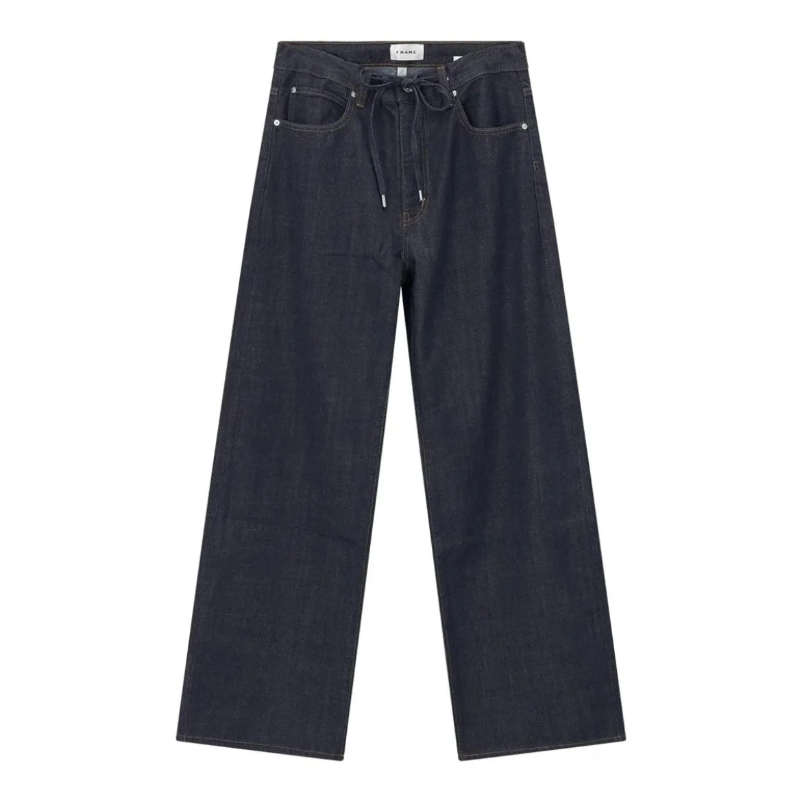 FRAME Jeans The Off Duty Drawstring blau Wide Leg Jeans
