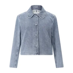 FRAME Kurze Jeansjacke blau Übergangsjacke