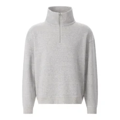 FRAME Troyer aus Baumwoll-Woll-Mix grau Pullover