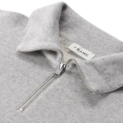 FRAME Troyer aus Baumwoll-Woll-Mix grau Pullover