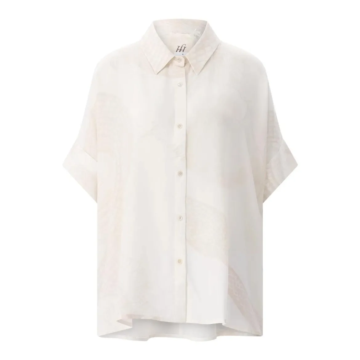 Friendly Hunting Bluse aus Seide weiß Bluse