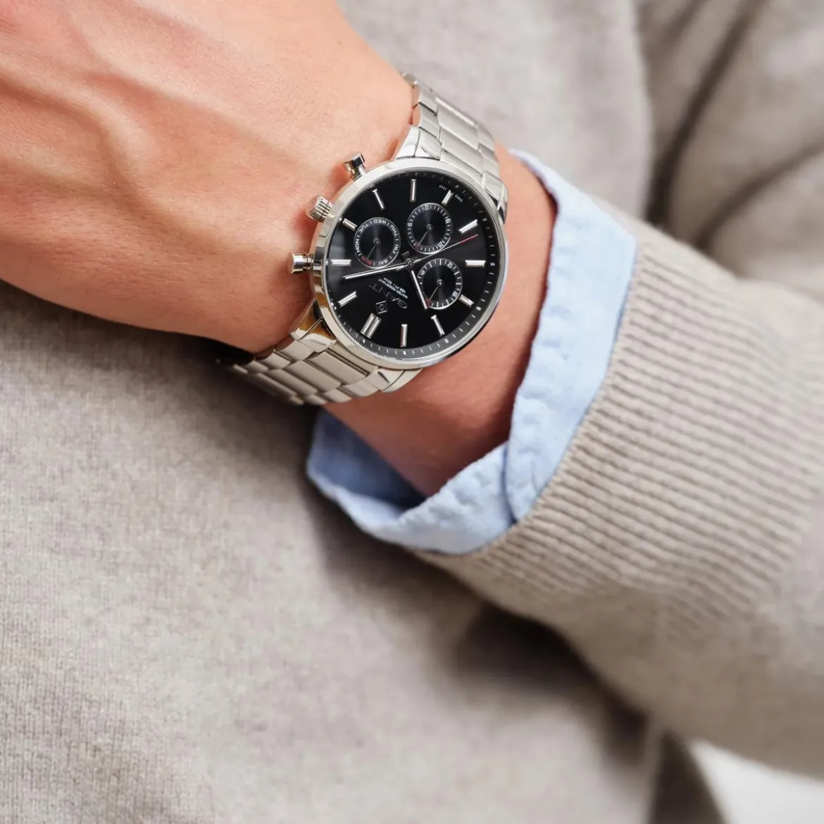 GANT Quarzuhr Easthill Day-Date silber Quarzuhr