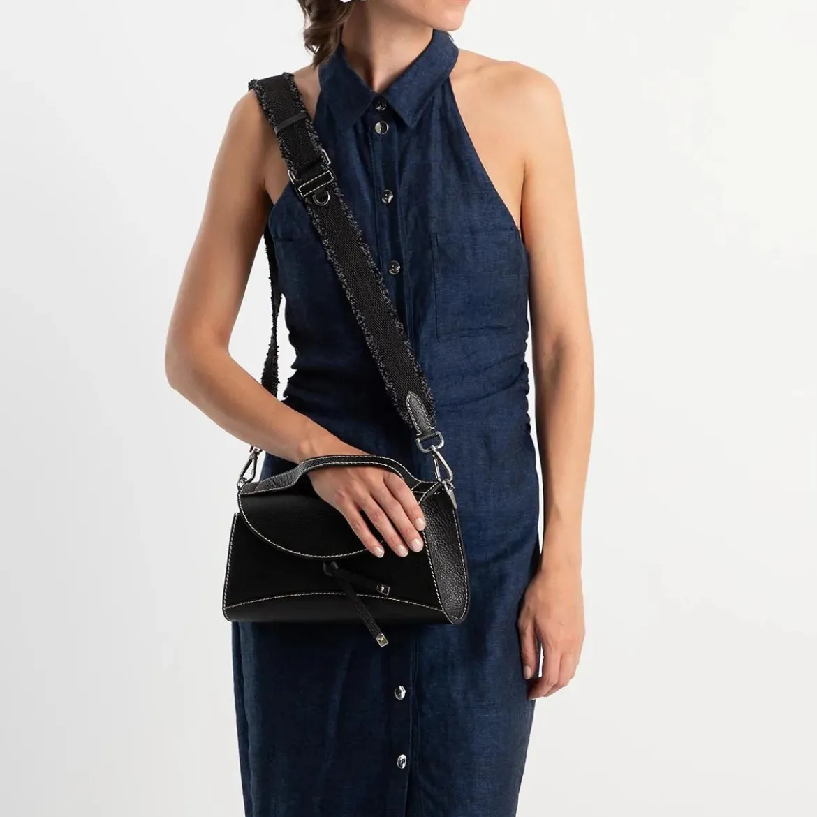 Gianni Chiarini Margot Nero Crossbody Bag