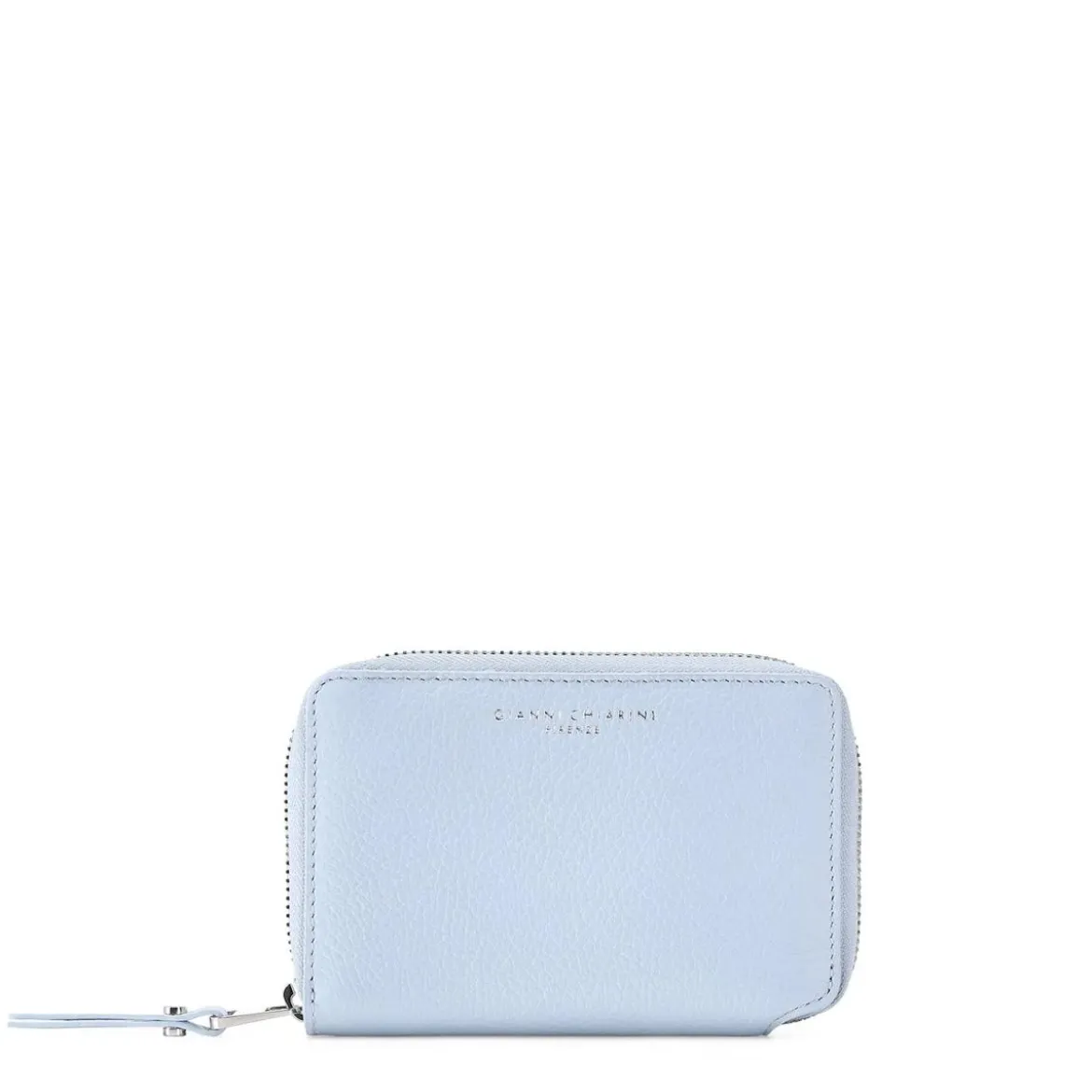 Gianni Chiarini Portemonnaie aus Leder blau Portemonnaie mit Zip-Around-Reißverschluss