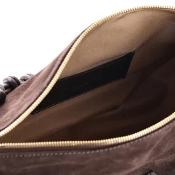Gianni Chiarini Tasche Cleo aus Veloursleder braun Schultertasche