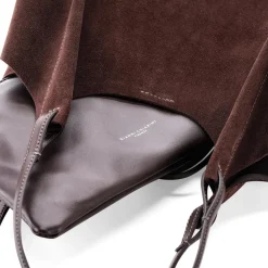 Gianni Chiarini Tasche Dua aus Veloursleder braun Schultertasche