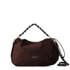 Gianni Chiarini Tasche Morgana aus Veloursleder braun Crossbody Bag