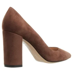 Gianvito Rossi 85Mm Suede Piper Pump Brown Pumps
