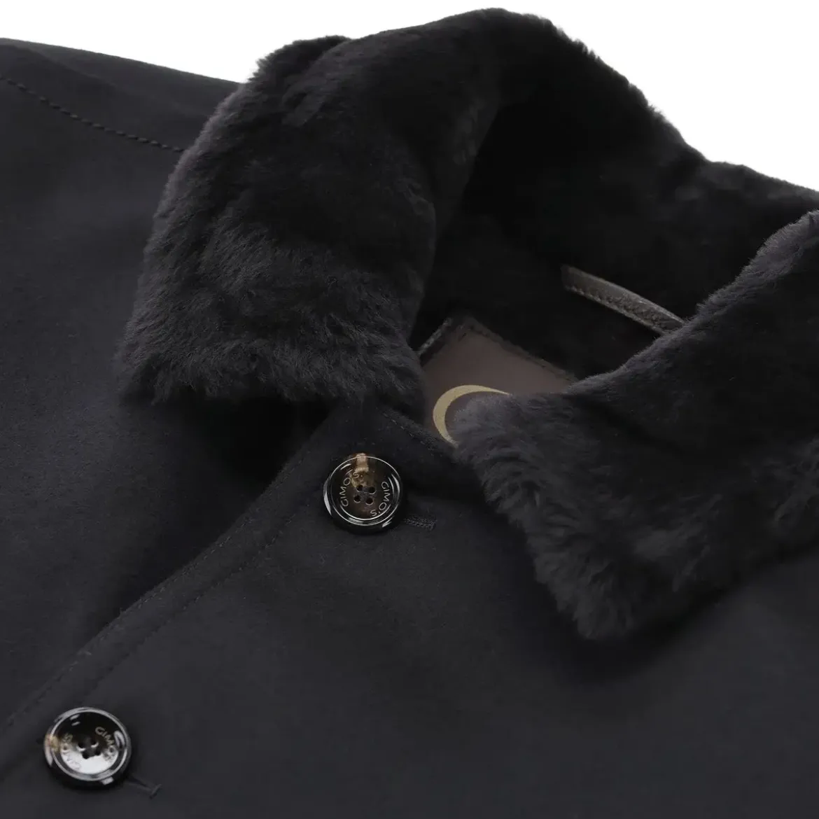 Gimo's Wolljacke mit Pelzfutter blau Übergangsjacke