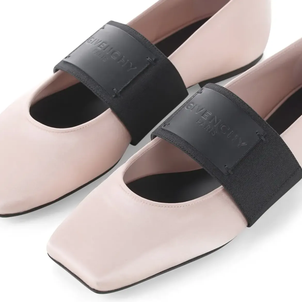 Givenchy Ballerinas aus Satin pink Schnürschuhe