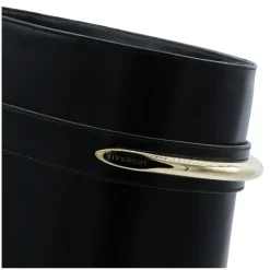 Givenchy Black Knee-High Leather Boots Black Stiefel