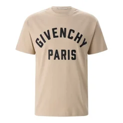 Givenchy Cotton T-Shirt With Grosgrain Appliqué And Riveted Neutrals T-Shirt