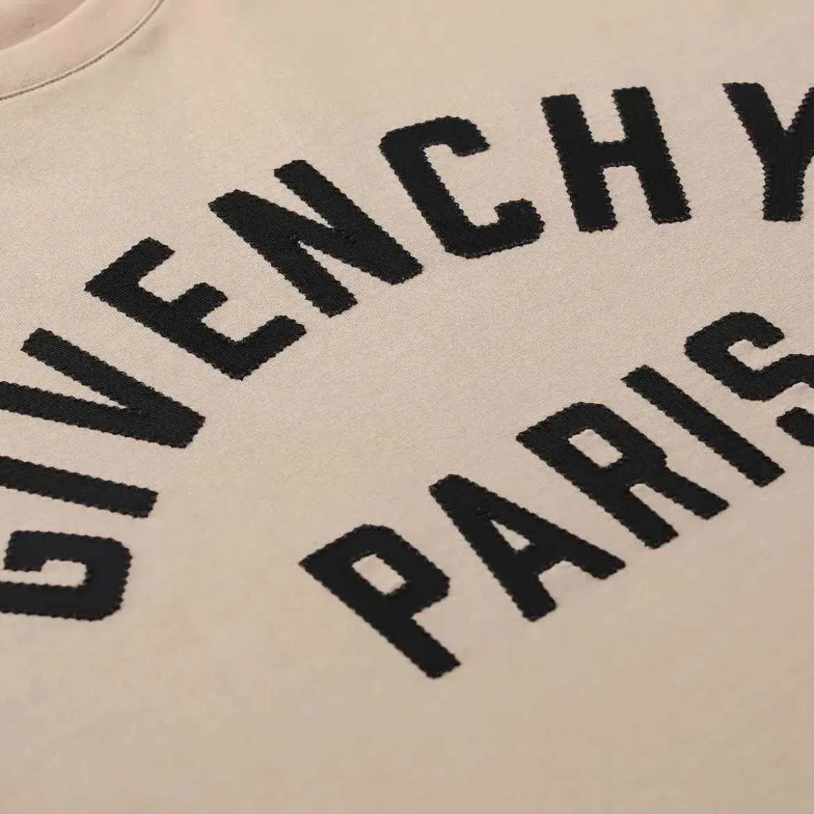 Givenchy Cotton T-Shirt With Grosgrain Appliqué And Riveted Neutrals T-Shirt