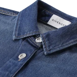 Givenchy Hemdbluse aus Denim blau Jeansjacke