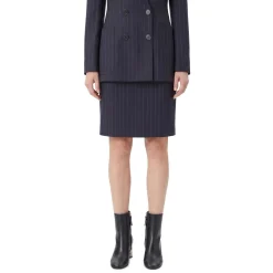 Givenchy Midirock aus Wolle & Seide dunkelblau Minirock