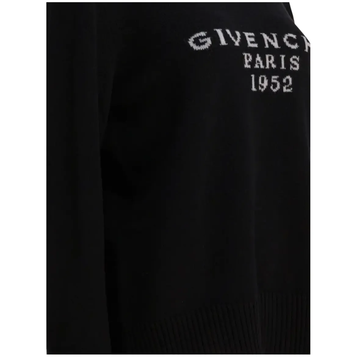 Givenchy Paris 1952" Turtleneck Sweater Black Rollkragenpullover