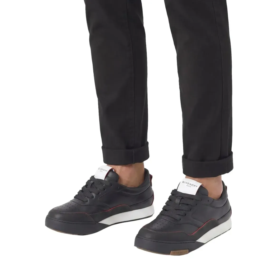 Givenchy Sneaker aus Kalbsleder schwarz Schnürschuhe