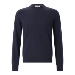Gran Sasso Pullover aus Schurwolle & Kaschmir dunkelblau Rollkragenpullover