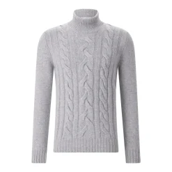 Gran Sasso Pullover aus Schurwolle grau Rollkragenpullover