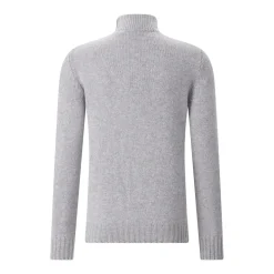 Gran Sasso Pullover aus Schurwolle grau Rollkragenpullover